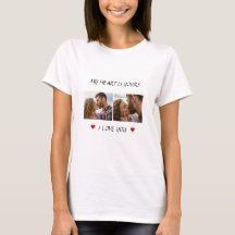 バレンタインデーギフトのロマンティックフォトTシャツ