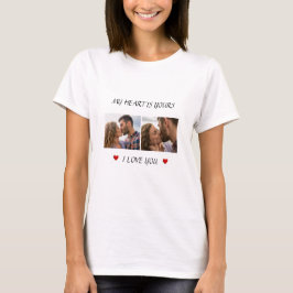 バレンタインデーギフトのロマンティックフォトTシャツ Tシャツ