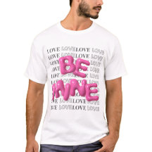 バレンタインデーギフト ビーマイン ラブTシャツ