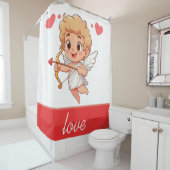 バレンタインデークラシック/ヴィンテージキューピッド シャワーカーテン (インサイチュ)