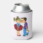 バレンタインデークーラーボックスとロマンチックなカップル 缶クーラー (缶正面)