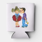 バレンタインデークーラーボックスとロマンチックなカップル 缶クーラー (正面)