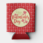 バレンタインデークーラーボックスレッド&ピンクハート 缶クーラー (正面)