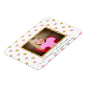 バレンタインデーグリッターハートスクリプト – フォトマグネット マグネット (左側)