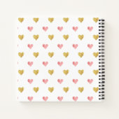 バレンタインデーグリッターハートフォトスパイラルノート ノートブック (裏面)