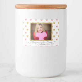 バレンタインデーグリッターハート食品ラベル フードラベル