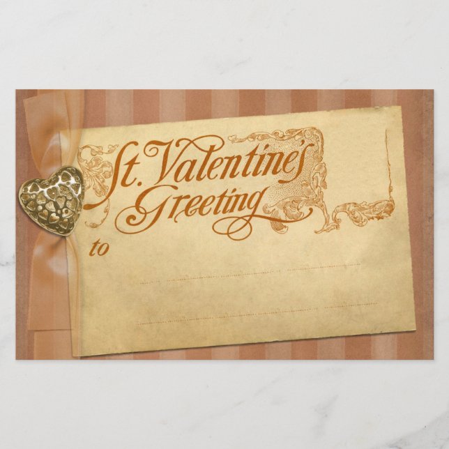 バレンタインデーグリーティングアンティークヴィンテージ (正面)