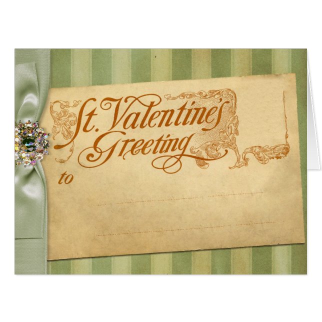 バレンタインデーグリーティングアンティークヴィンテージ (正面横)