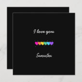 バレンタインデーゲイレズビアンLGBTレインボーハート シーズンカード (正面/裏面)