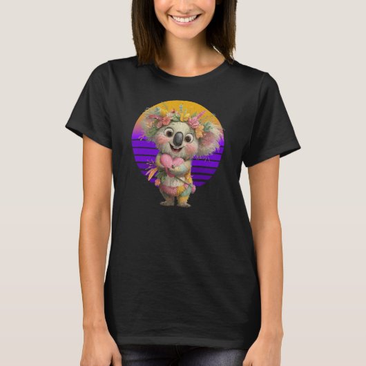 バレンタインデーコアラ Tシャツ (正面)