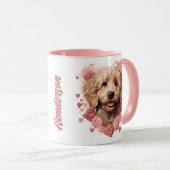 バレンタインデーゴールデンドゥードル マグカップ (正面右)