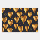 バレンタインデーゴールデンハートズオブラブ ラッピングペーパーシート (正面)