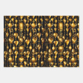 バレンタインデーゴールデンハートズオブラブ ラッピングペーパーシート (正面)