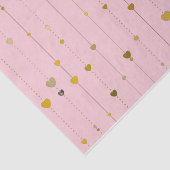 バレンタインデーゴールデンハートピンク 薄葉紙 (詳細)