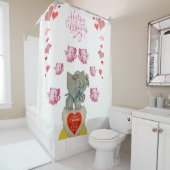 バレンタインデーシャワーカーテンゾウ シャワーカーテン (インサイチュ)