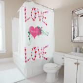 バレンタインデーシャワーカーテンラブ シャワーカーテン (インサイチュ)