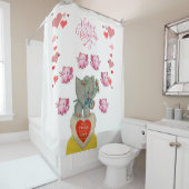 バレンタインデーシャワーカーテン シャワーカーテン (インサイチュ)