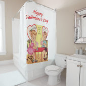 バレンタインデーシャワーカーテン シャワーカーテン (インサイチュ)