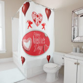 バレンタインデーシャワーカーテン シャワーカーテン (インサイチュ)