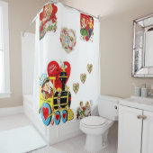 バレンタインデーシャワーカーテン シャワーカーテン (インサイチュ)