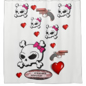 バレンタインデーシャワーカーテン シャワーカーテン (正面)