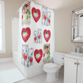 バレンタインデーシャワーカーテン シャワーカーテン (インサイチュ)