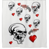 バレンタインデーシャワーカーテン シャワーカーテン (正面)