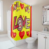 バレンタインデーシャワーカーテン シャワーカーテン (インサイチュ)