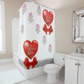 バレンタインデーシャワーカーテン シャワーカーテン (インサイチュ)
