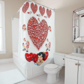 バレンタインデーシャワーカーテン シャワーカーテン (インサイチュ)