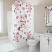 バレンタインデーシャワーカーテン シャワーカーテン (インサイチュ)