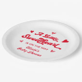 バレンタインデーシャワー ペーパープレート (アングル)