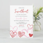 バレンタインデーシャワー 招待状 (スタンド正面)