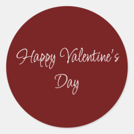 バレンタインデーシンプルのエレガントスクリプト赤 ラウンドシール