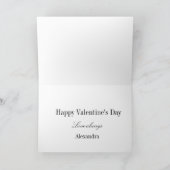 バレンタインデーシンプルハート カード (内部)