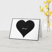 バレンタインデーシンプルハート カード (黄色い花)