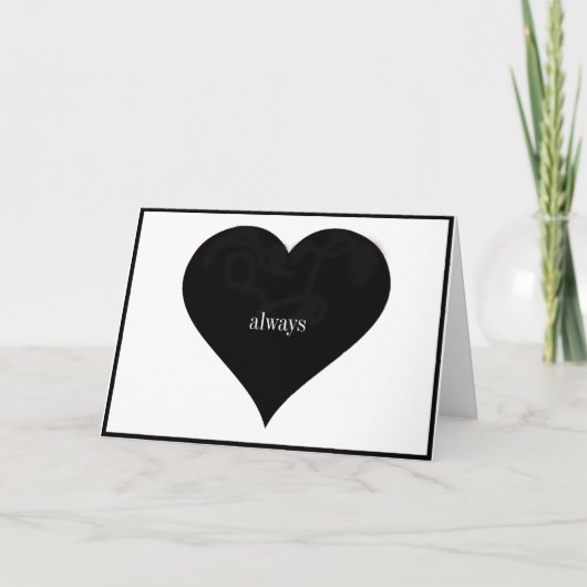 バレンタインデーシンプルハート カード (正面)