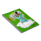 バレンタインデーススモキーグレイかわいい猫 ノートブック (右側)