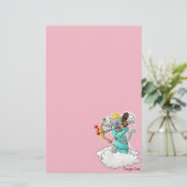 バレンタインデーススモキーグレイかわいい猫 便箋 (スタンド正面)