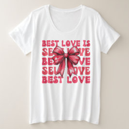 バレンタインデーセルフラブ プラスサイズTシャツ