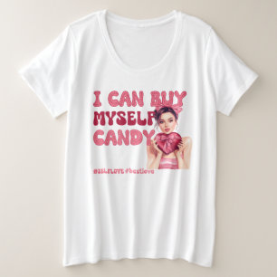 バレンタインデーセルフラブ プラスサイズTシャツ