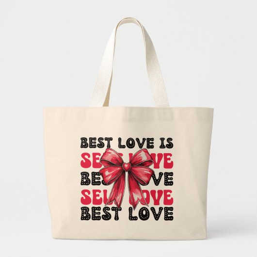 バレンタインデーセルフラブ ラージトートバッグ (正面)