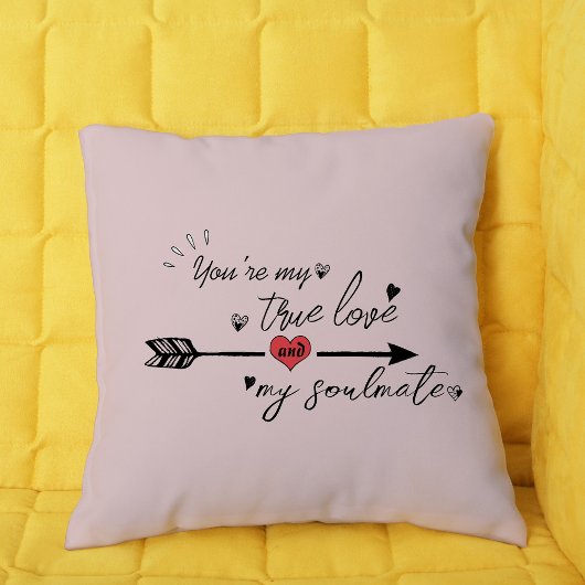 バレンタインデータイポグラフィ文字装飾用クッション クッション