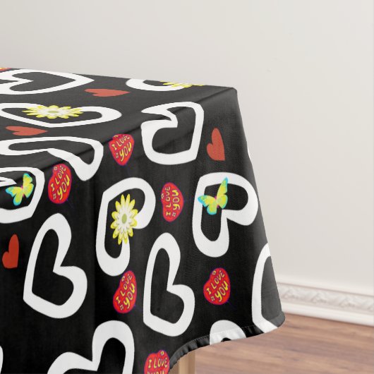 バレンタインデータブレクロスハート愛する テーブルクロス (インサイチュ)