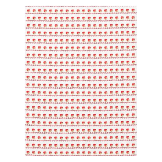 バレンタインデータブレクロスハート テーブルクロス (正面)