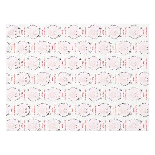 バレンタインデータブレクロス テーブルクロス (正面(横))