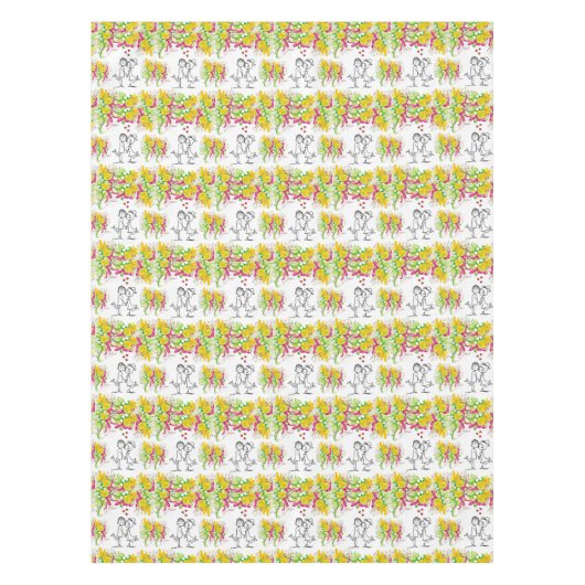 バレンタインデータブレクロス テーブルクロス (正面)