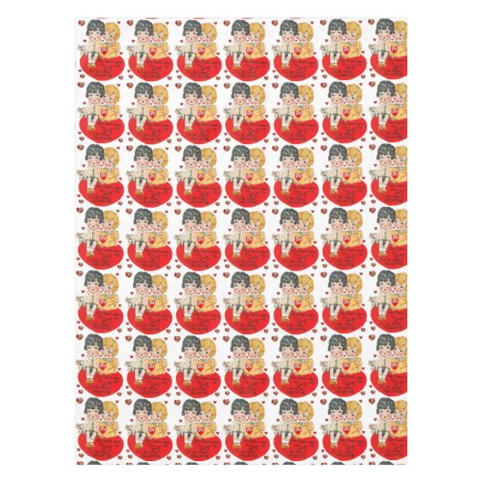 バレンタインデータブレクロス テーブルクロス (正面)