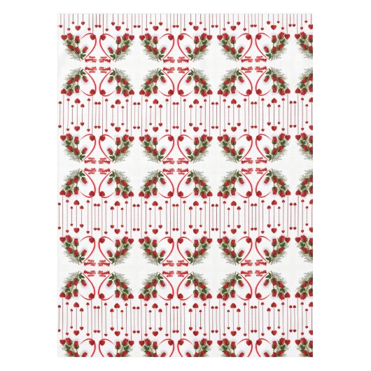 バレンタインデータブレクロス テーブルクロス (正面)