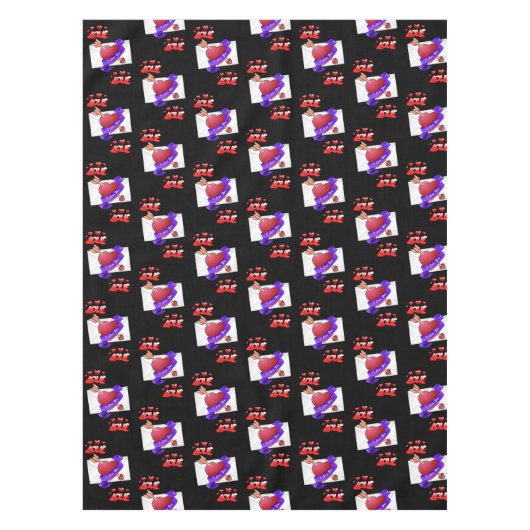 バレンタインデータブレクロス テーブルクロス (正面)